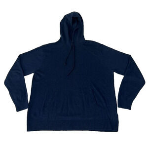 Goodthreads Sweater Mens XL Blue Wool Blend Long Sleeves Hooded Tight Knit